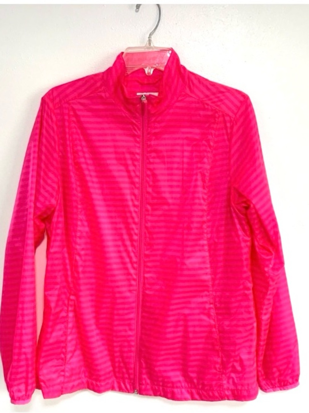 Lady Hagen Hot Pink Golf Jacket, windbreaker striped